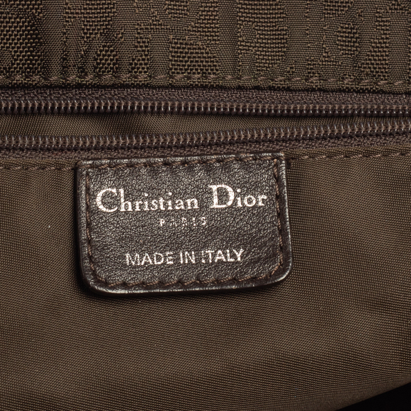 DIOR Dark Brown Oblique Canvas And Leather Multi Pocket Tote - Picture 8 of 9